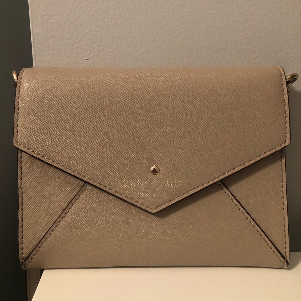 Kate Spade Crossbody Envelope Bag Tan